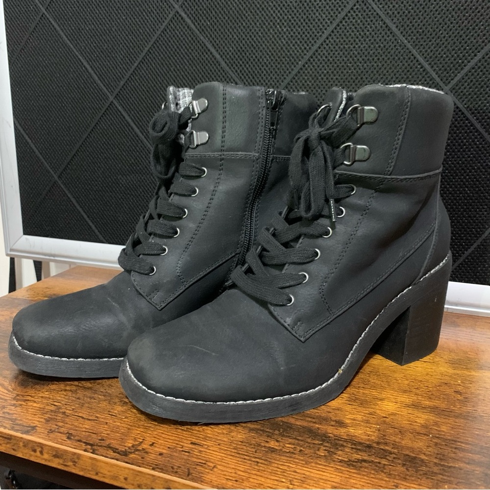 Black Suede 3” Heeled Boots